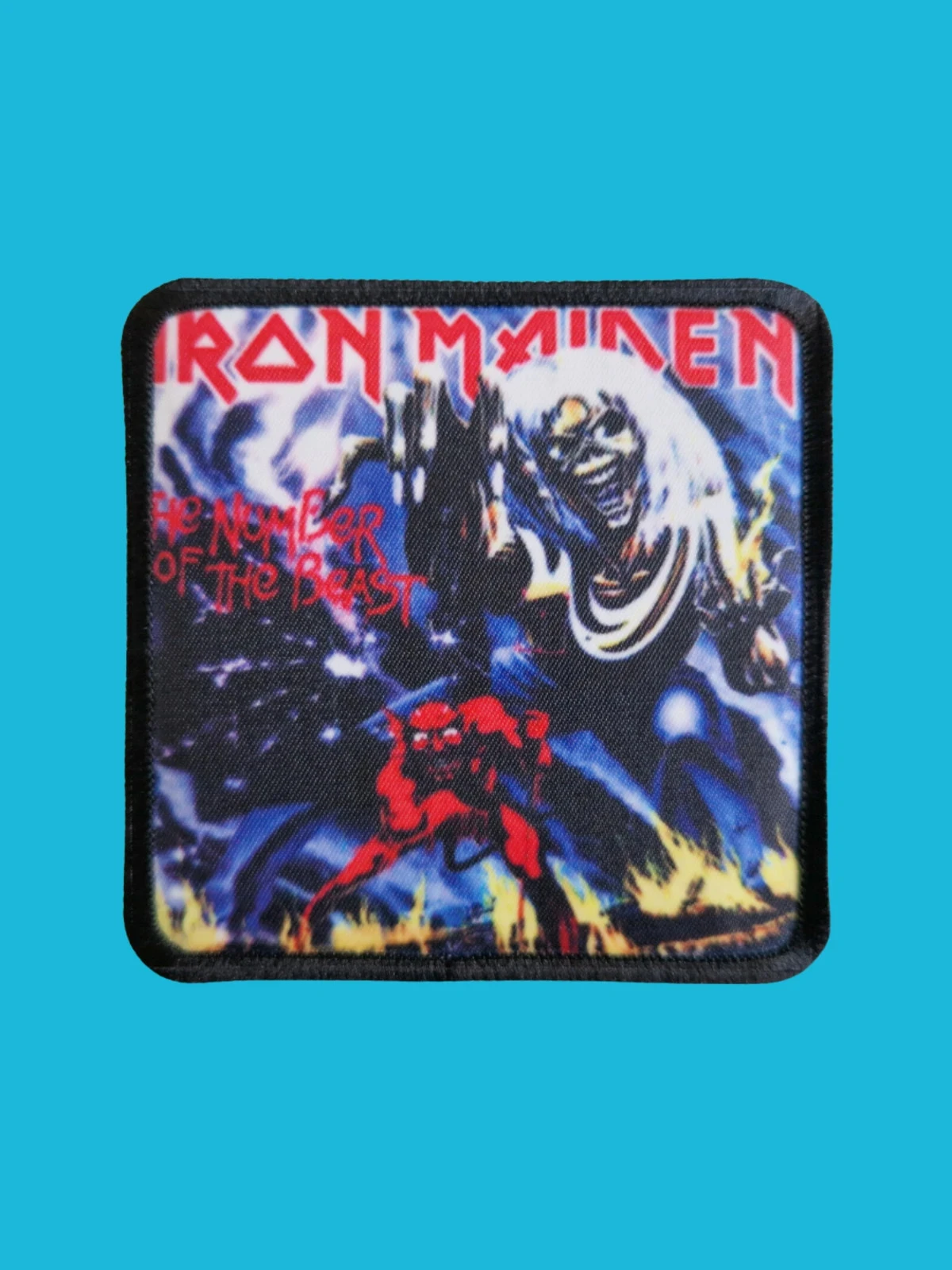 Patch Iron Maiden - The Number of the Beast - Imprimé - Carré de 7,5 x 7,5 centimètres
